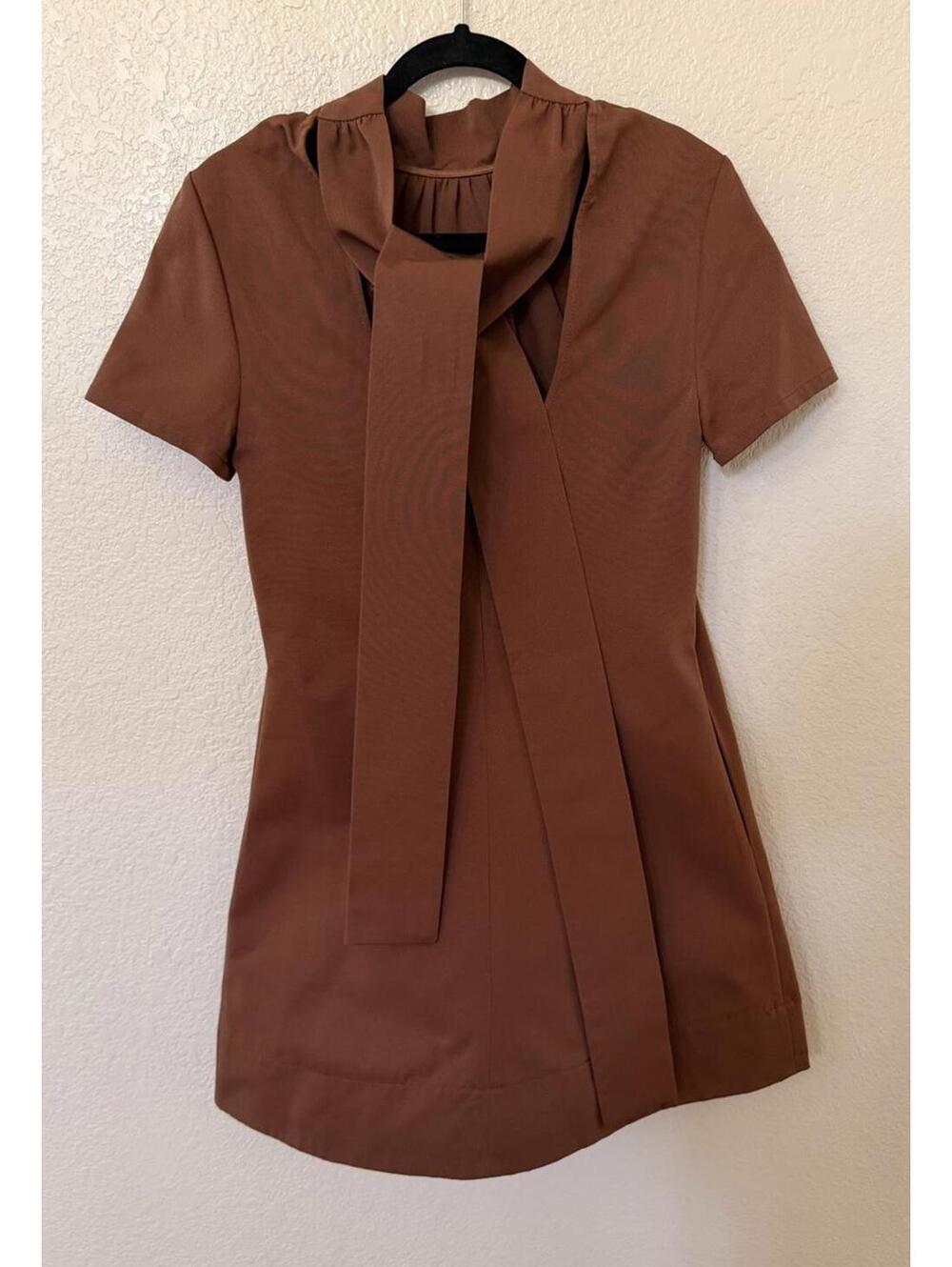 New STAUD Mini Ilana Dress in Clove Size S $325 - Picture 7 of 11